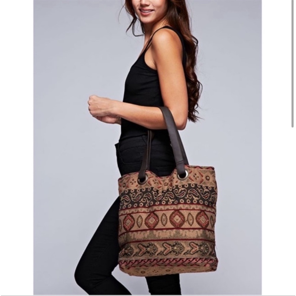 Multi Pattern Striped Tote Bag - image 4